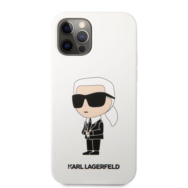 Θήκη Karl Lagerfeld Liquid Silicone Ikonik NFT για iPhone 12/12 Pro White